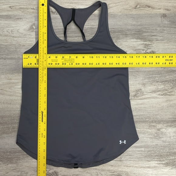 Under Armour Gray with Black Stripe Racerback Tank Top Size Small - Picture 7 of 10